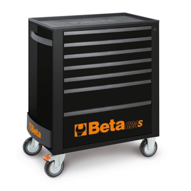 BETA C24S/7 Mobile Roller Cab 7 Drawers Black