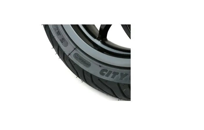Complete Wheel Set (front+rear incl. mounting kit) BGM PRO SPORT 13-inch Gloss Black | MICHELIN City Grip 2 120+130/70-13 | Vespa GTS, GTS Super, GTV, Sei Giorni, GT 60, GT, GT L 125-300cc BGM  Falan Parts