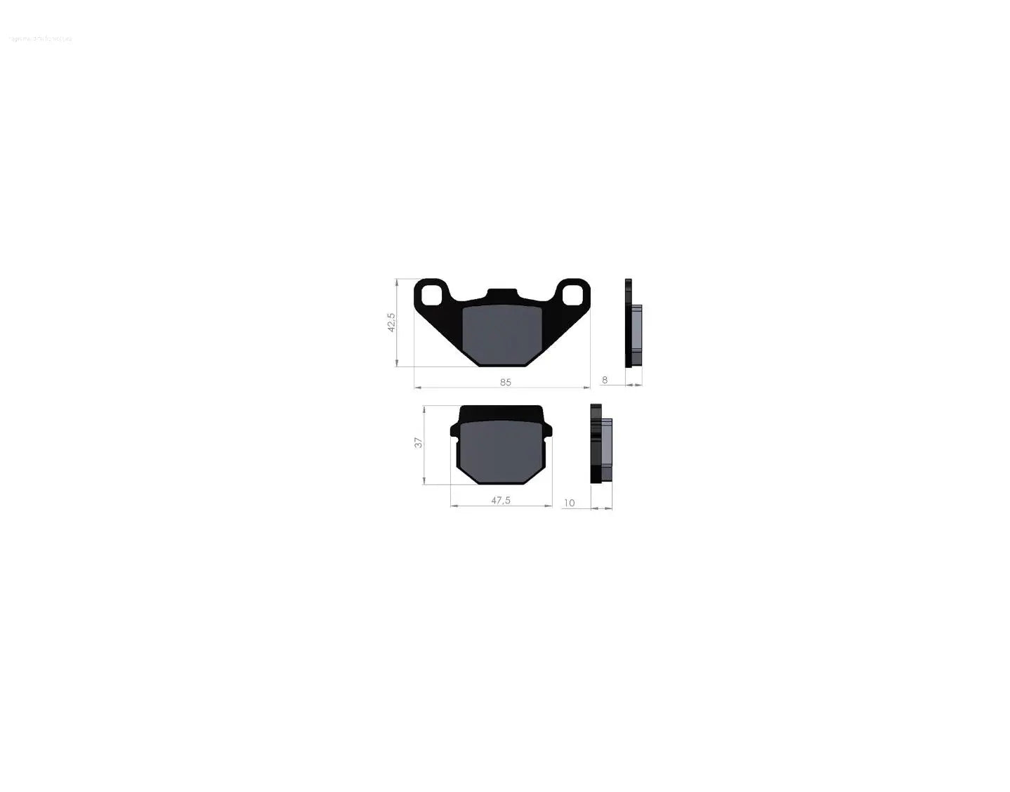 Brake pads BGM 47.4x37/85x42mm | Gilera Runner, Piaggio NRG BGM  Falan Parts