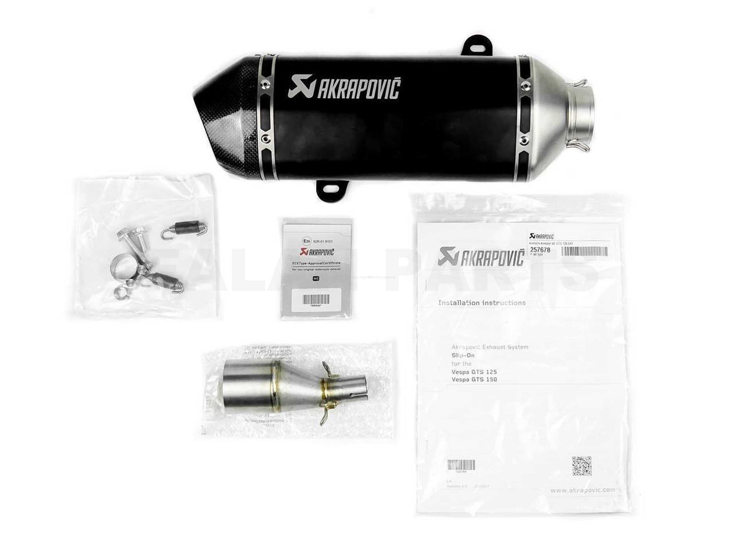 AKRAPOVIC RACING SS EXHAUST | VESPA GTS 125 / 150 Akrapovic 574.00 Falan Parts