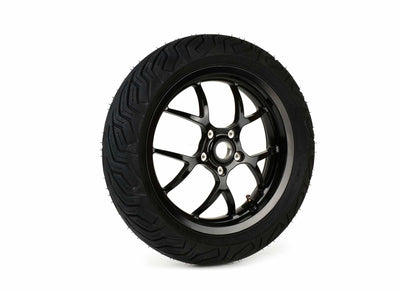 Complete Wheel Set (front+rear incl. mounting kit) BGM PRO SPORT 13-inch Gloss Black | MICHELIN City Grip 2 130+140/60-13 | Vespa GTS, GTS Super, GTV, Sei Giorni, GT 60, GT, GT L 125-300cc BGM  Falan Parts