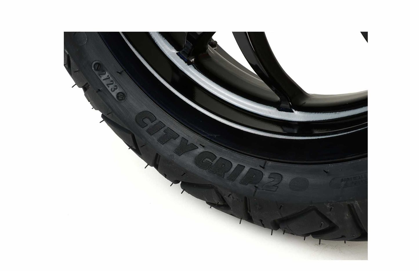 Complete Wheel Set (front+rear incl. mounting kit) BGM PRO SPORT 13-inch Gloss Black | MICHELIN City Grip 2 130+140/60-13 | Vespa GTS, GTS Super, GTV, Sei Giorni, GT 60, GT, GT L 125-300cc BGM  Falan Parts