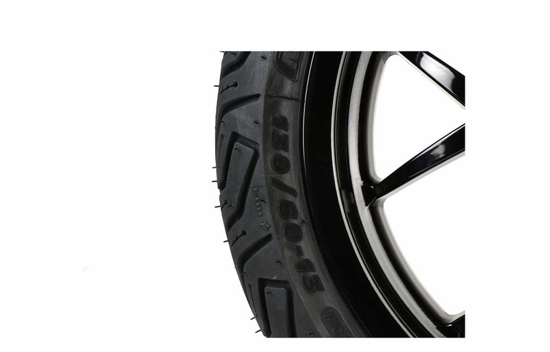 Complete Wheel Set (front+rear incl. mounting kit) BGM PRO SPORT 13-inch Gloss Black | MICHELIN City Grip 2 130+140/60-13 | Vespa GTS, GTS Super, GTV, Sei Giorni, GT 60, GT, GT L 125-300cc BGM  Falan Parts