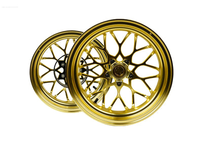 Rim Set CNC 1O1 Factory X.I.N Gold | Vespa GTS/GTS Super/GTV/GT 60/GT/GT L 125-300cc 1O1 Factory  Falan Parts
