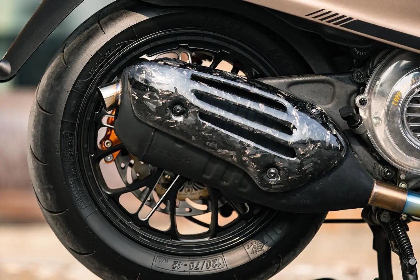 Forged Carbon Fiber Heat Shield | Vespa Sprint/Primavera 3V/4V 50/125/150cc Falan Parts  Falan Parts