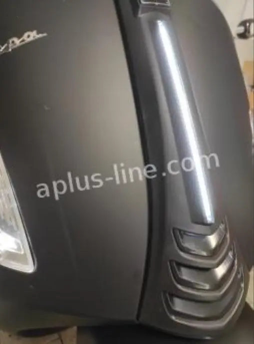 Horn Cover Led Light Kit Aplus Matt Black | Vespa GTS/GTS Super/GTV 125-300cc HPE ('18-) A-PLUS  Falan Parts