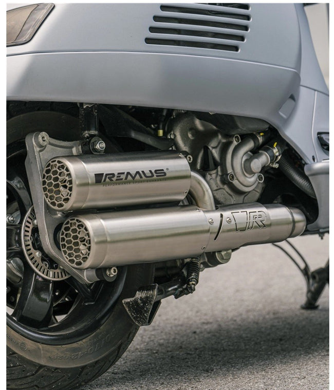 Racing Exhaust REMUS Double Mesh | Vespa GTS/GTS Super/GTV 300cc (`20-) E5 Remus 913.95 Falan Parts